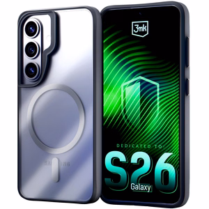 3mk Satin Armor MagCase Samsung Galaxy S26:lle - läpinäkyvä musta