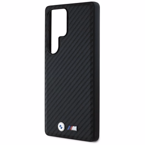 BMW Nahkainen Carbon MagSafe Suojakuori Samsung Galaxy S25 Ultralle - musta