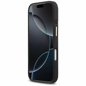 Guess 4G PU Triangle Logo & Stand Camera MagSafe suojakuori iPhone 17 Pro - musta