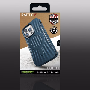 Raptic X-Doria Clutch Case iPhone 14 Pro MagSafe takakuori sininen