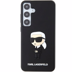 Karl Lagerfeld 3D Rubber Ikonik NFT kovakuori Samsung Galaxy S24 Plus:lle - musta