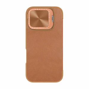 Etui Nillkin Qin Prop Nahka iPhone 16 (brązowy)