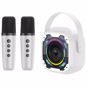 Blavec kannettava Bluetooth-kaiutin WS-08 Karaoke Idol - 8 W kahdella mikrofonilla (WS08-2MW) valkoinen