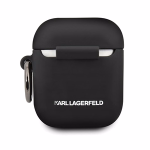 Karl Lagerfeld Silicone Ikonik Case for AirPods 1/2 - Black