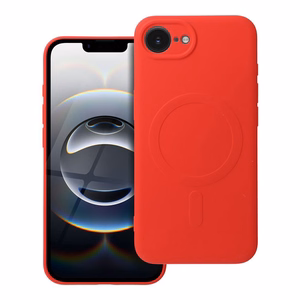 Silikoninen Mag Cover iPhone 16e:lle yhteensopiva MagSafen kanssa punainen