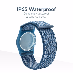 Beeep OneTag -paikannin lasten Velcro-rannekkeella, Dolphin, Apple Find My / Android