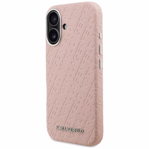 Karl Lagerfeld FW Stamped Karl MagSafe Suojakuori iPhone 16 - vaaleanpunainen