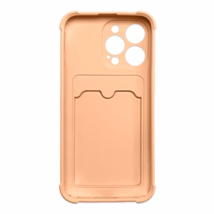 Kortti panssari asia pussi kansi iPhone 13 Mini kortti lompakko silikoni Air laukku panssari vaaleanpunainen
