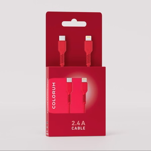 COLORUM kaapeli USB-C - Lightning 1,8m 2,4A CK12-CL-02 xMagenta