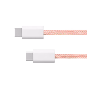 Krüger&Matz Basic USB-C–USB-C-kaapeli, 60 W, 1,5 m, vaaleanpunainen