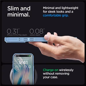 Spigen Ultra Hybrid iPhone 15 Pro Max Suojakuori - Vaaleansininen