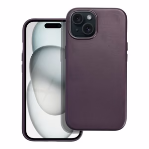 Nahkainen Mag Cover -suojakuori (MagSafe) iPhone 15:lle violetti
