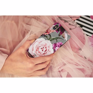 Puro Glam Geo Flowers Pink Peonies suojakuori laitteelle iPhone XS Max