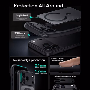 ESR Classic Hybrid MagSafe -suojakuori iPhone 18 Pro Max / 17 Pro Max -malleille, musta