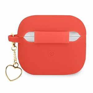 Guess GUA3LSCHSR AirPods 3 suojakuori punainen/punainen Silikoni Charm Heart Collection -mallisto
