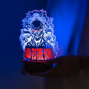 Stranger Things Bad To The Bone LED-yövalo, 16 × 24 cm
