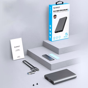 Orico AM2C3-2N kaksoislevykotelo kahdelle M.2 NVME USB-C 3.2 10Gb/s asemalle - harmaa