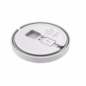 Budi BDG3A3000W Qi langaton latausalusta kiinteällä kaapelilla, hopeanvärinen