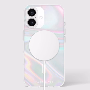 Case-Mate Soap Bubble MagSafe suojakuori iPhone 16 -laitteelle, helmiäishohtoinen