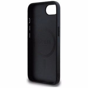 Guess HC MagSafe PU 4G Small 4G and Classic Suojakuori iPhone 16e:lle - Musta