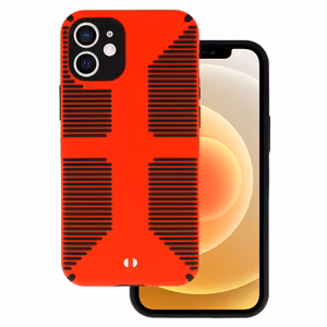 TEL PROTECT Grip Suojakuori iPhone 12:lle punainen