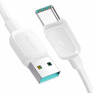 Joyroom Multi-Color Series A14 USB-A / USB-C 3A Kaapeli 1.2m - valkoinen