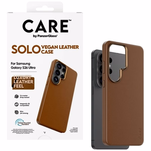 CARE by PanzerGlass Solo Qi suojakuori Samsung Galaxy S26 Ultra ruskea