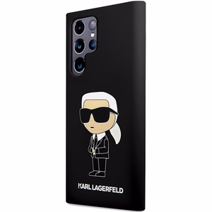 Karl Lagerfeld Suojakuori Samsung Galaxy S24 Ultralle KLHCS24LSNIKBCK musta HC SILICONE NFT IKONIK