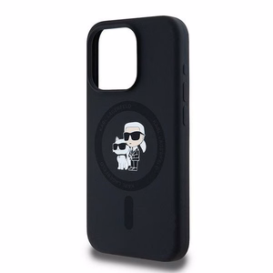 KARL LAGERFELD Suojakuori IPHONE 15 Pro yhteensopiva MagSafe KLHMP15LSCMKCRHK (Silicone KC Body Ring) musta