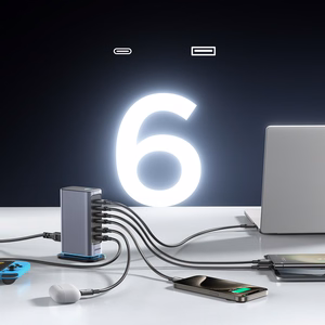 Charger Joyroom (JR-TCM02) (4xUSB-C; 2xUSB; 65W) black