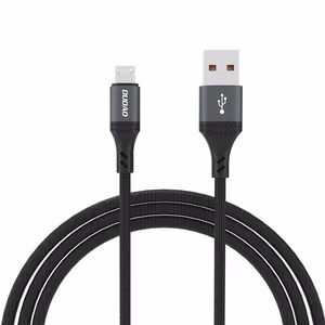 Dudao L3SM USB-A - MicroUSB 3A 1.2 m punottu kaapeli - musta