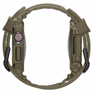Spigen Rugged Armor Pro Hihna Apple Watch 10:lle (46MM) - vihreä