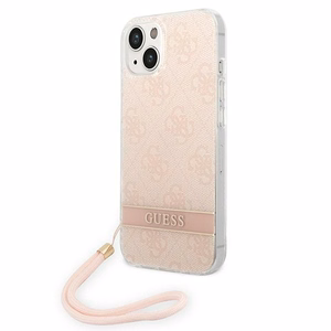 Guess GUOHCP14MH4STP iPhone 14 Plus 6.7 "vaaleanpunainen / vaaleanpunainen kovakotelo 4G Tulosta hihna