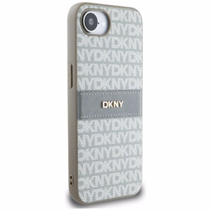 DKNY Repeat Texture Pattern Tonal Stripe Suojakuori iPhone 16e:lle - beige