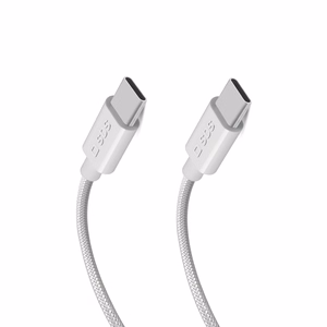 SBS TECABLETISSUETCC2G Kaapeli 2 x USB-C 2m 60W Power Deliveryllä - harmaa