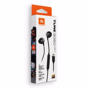 Langalliset kuulokkeet USB C JBL 305C musta