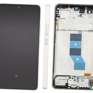 LCD screen Xiaomi Poco M7 Pro 5G with touch screen with frame Silver original (service pack)