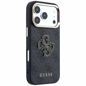 GUESS GUE005481 (PU FW Resin Logo) suojakuori laitteelle iPhone 18 Pro / 17 Pro, väri: musta