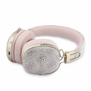 Wireless headphones Guess ENC Metal 4G Script Logo pink
