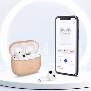 Tech-Protect Silikoninen Suojakuori Apple AirPods 4:lle - musta