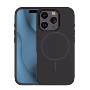 Silikoninen Ohut Mag Suojakuori iPhone 16 Pro 6,3:lle musta