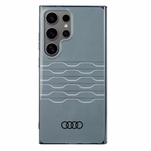 Audi IML Geometric Pattern Suojakuori S24 Ultra S928 Harmaa/Harmaa Kova Suojakuori AU-IMLS24U-A6/D3-GY