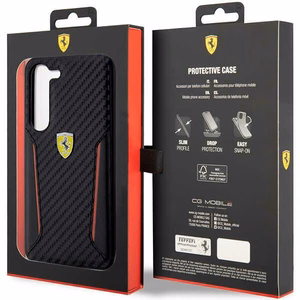 Ferrari FEHCS23MNPYK S23+ S916 musta/musta kovakuori Carbon Contrast Edges