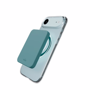Puro Lite Mag TPU+PC suojakuori MagSafe-yhteensopiva iPhone 17 Air:lle - läpinäkyvä turkoosilla renkaalla
