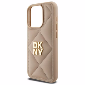 DKNY Quilted Stack Logo Suojakuori iPhone 15 Pro Max:lle - beige