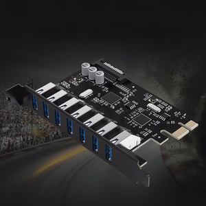 Orico PVU3 PCIe-laajennuskortti 7 USB 3.0 -liitännällä pöytätietokoneisiin – musta