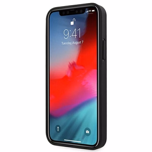 Ferrari FEOMSHCP12LBK iPhone 12 Pro Max musta/musta kovakotelo Off Track Nahka Nylon Stripe Nylon Stripe