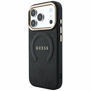 Kotelo mallille IPHONE 18 Pro/17 Pro MagSafe-yhteensopiva (Saffiano Peony Ring) (väri: musta)