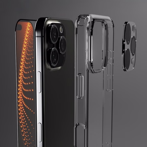 SBS set with D3O technology for iPhone 16 Pro - case + glass screen and camera protector - transparent