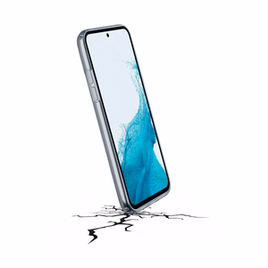 Cellularline Clear Strong -suojakuori Samsung Galaxy A54 5G -laitteelle, integroidulla antibakteerisella koostumuksella, läpinäkyvä